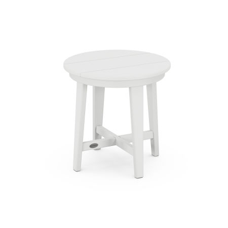 Newport 19" Round End Table in White