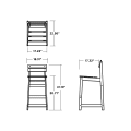 Thumbnail for Modern Studio Plaza Lowback Bar Chair