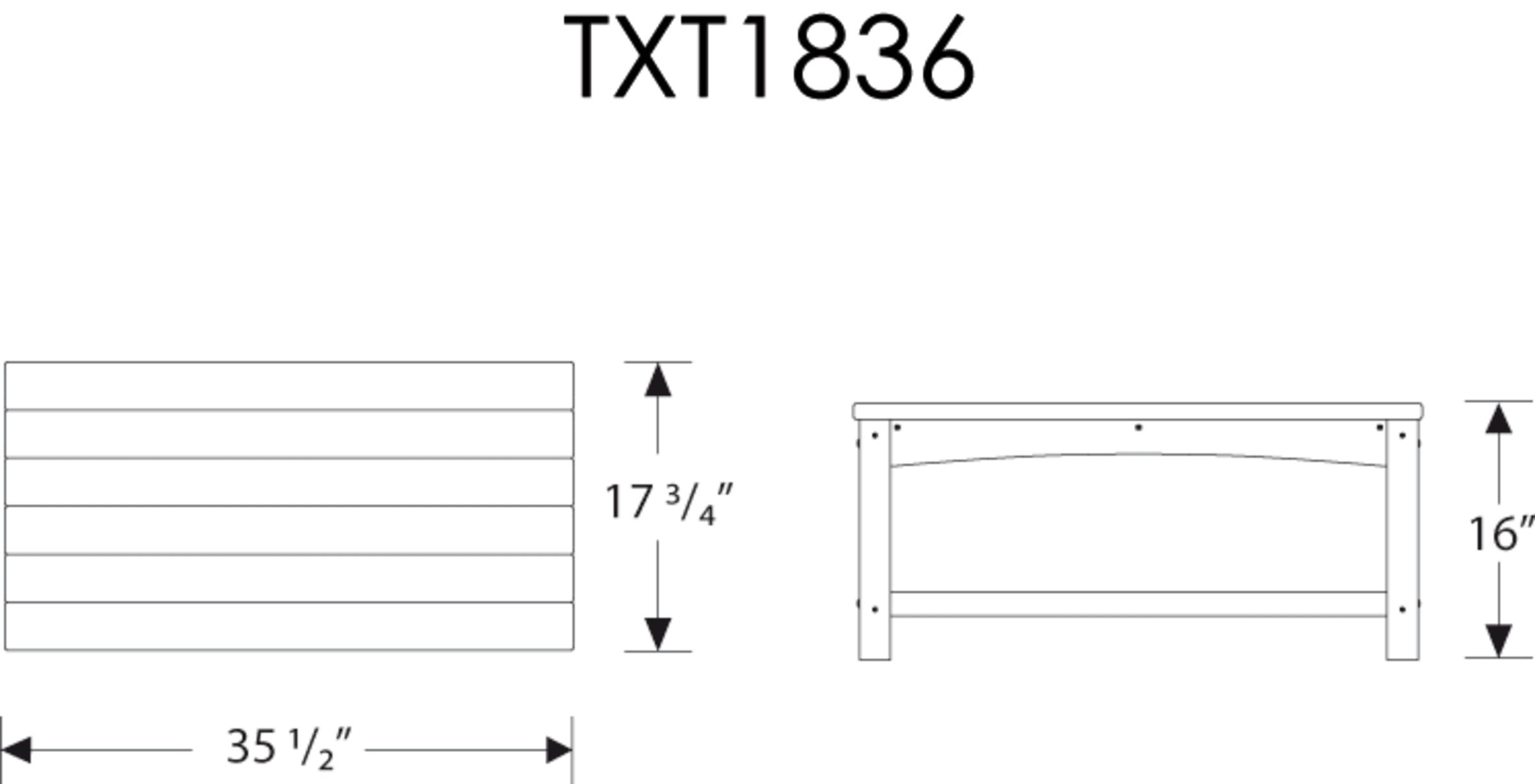 Dimensions for Rockport Club Coffee Table