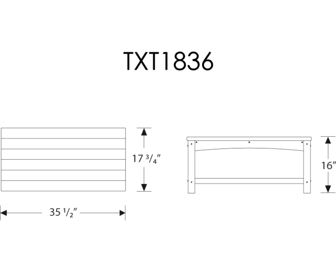 Dimensions for Rockport Club Coffee Table
