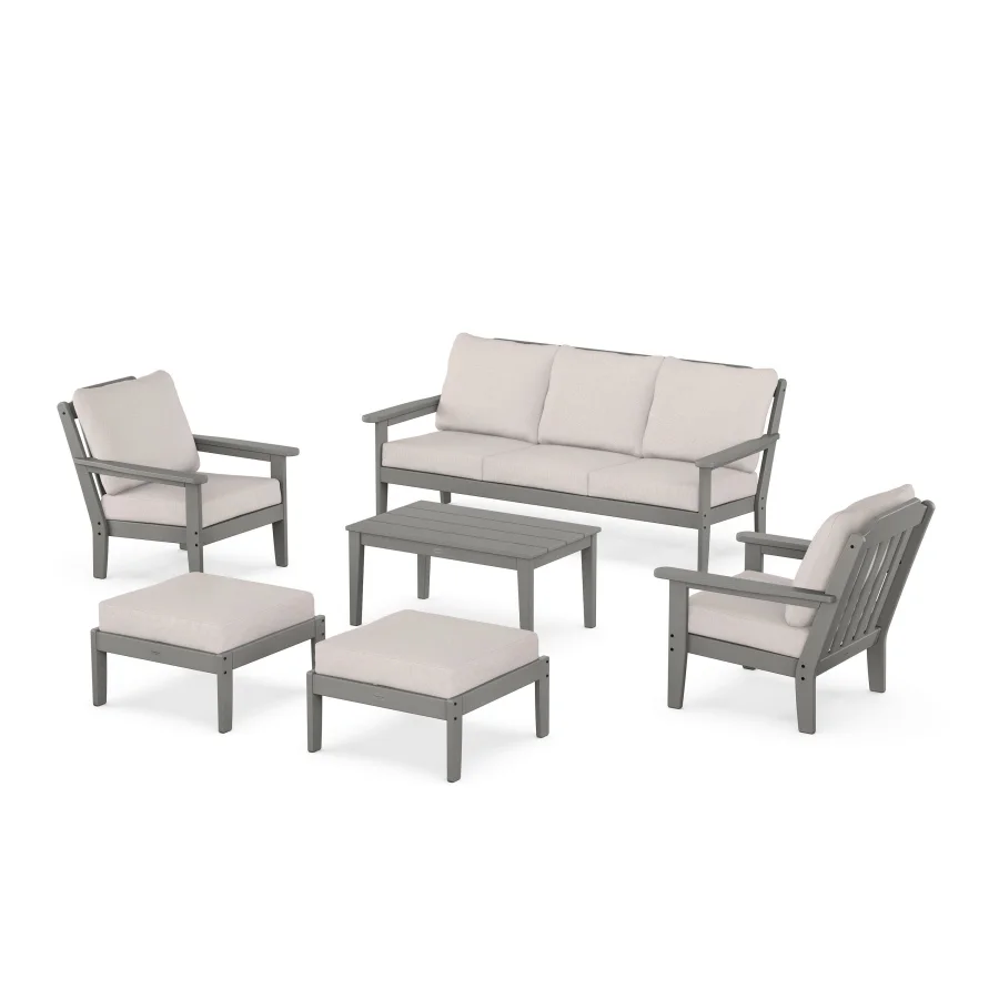 POLYWOOD Cottage 6-Piece Lounge Sofa Set