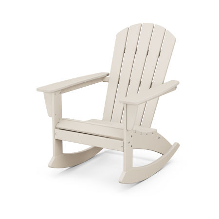 POLYWOOD Nautical Adirondack Rocking Chair in Sand