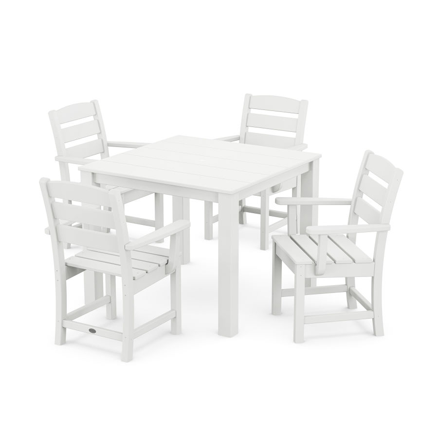 POLYWOOD Lakeside 5-Piece Parsons Dining Set in White