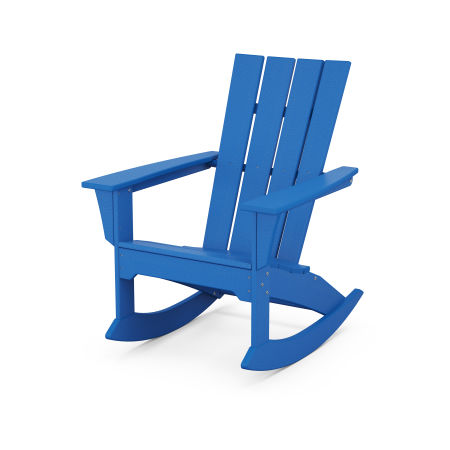 POLYWOOD Quattro Adirondack Rocking Chair in Pacific Blue