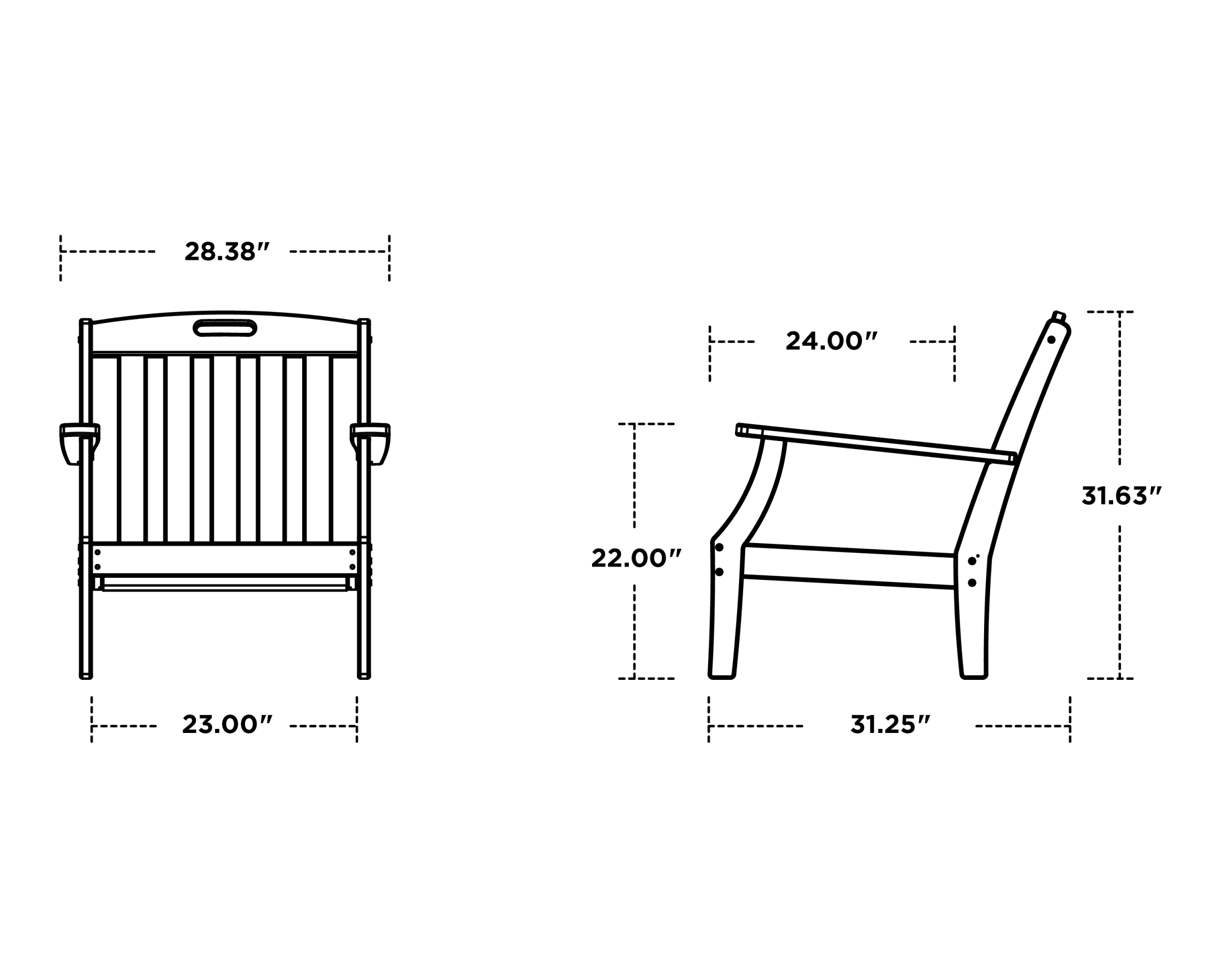 Dimensions for Yacht Club Deep Seating Chair