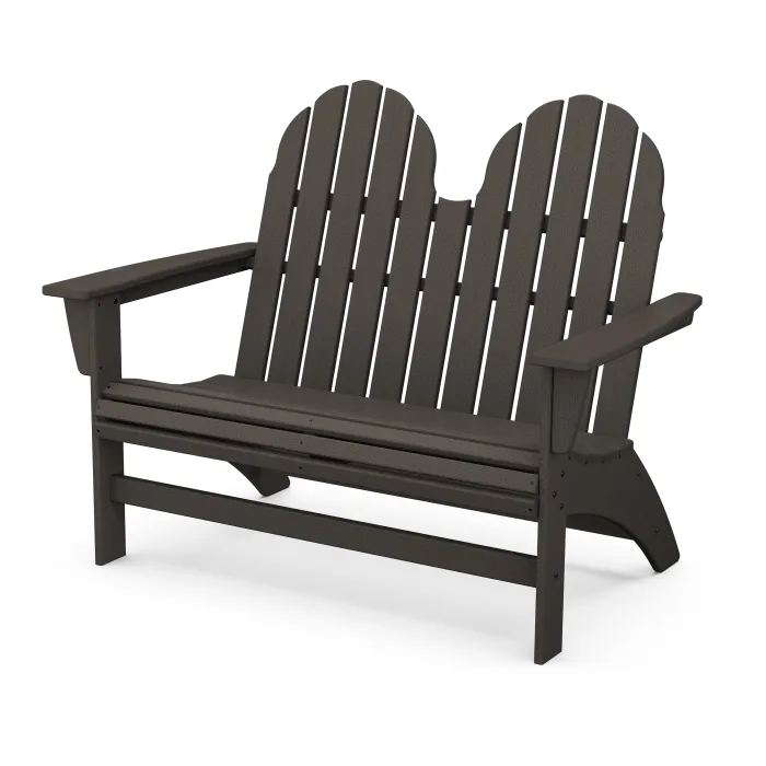 POLYWOOD Vineyard Adirondack Bench in Vintage Finish