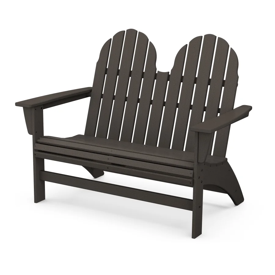 POLYWOOD Vineyard Adirondack Bench in Vintage Finish