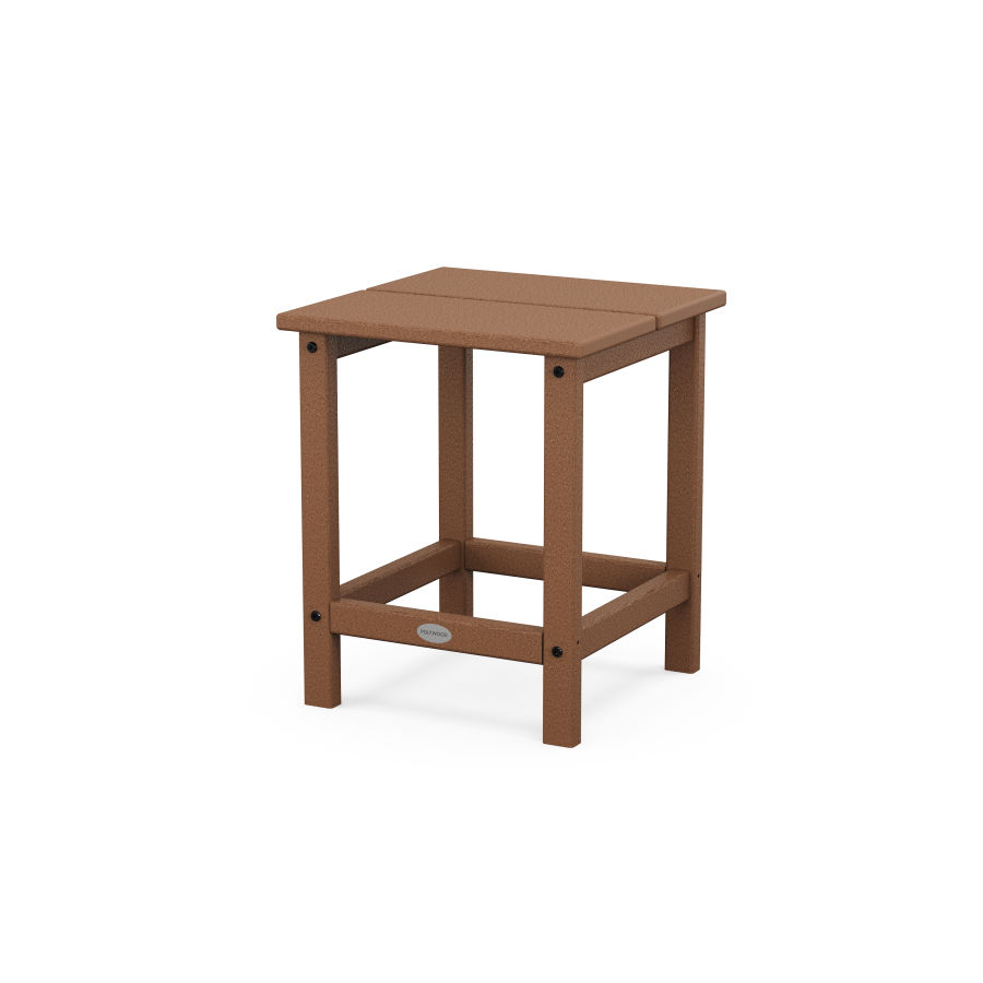POLYWOOD Studio Square Side Table in Teak