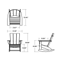 Thumbnail for Modern Curveback Adirondack Rocking Chair