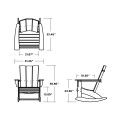 Thumbnail for Modern Curveback Adirondack Rocking Chair