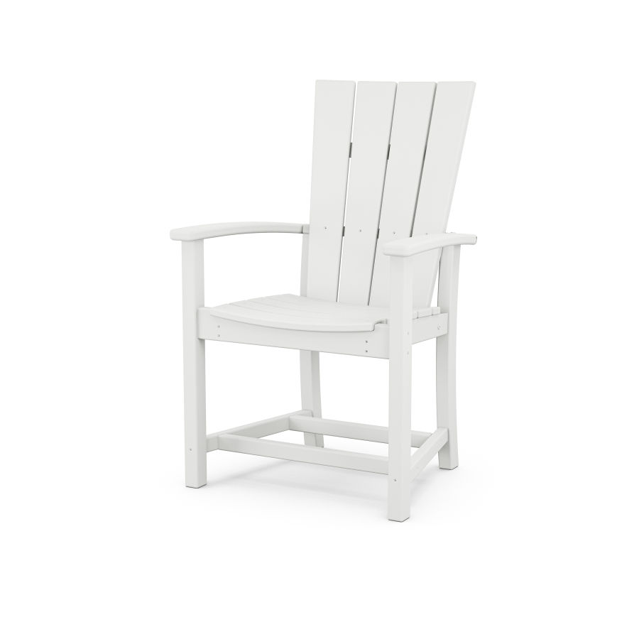 POLYWOOD Quattro Upright Adirondack Chair in White