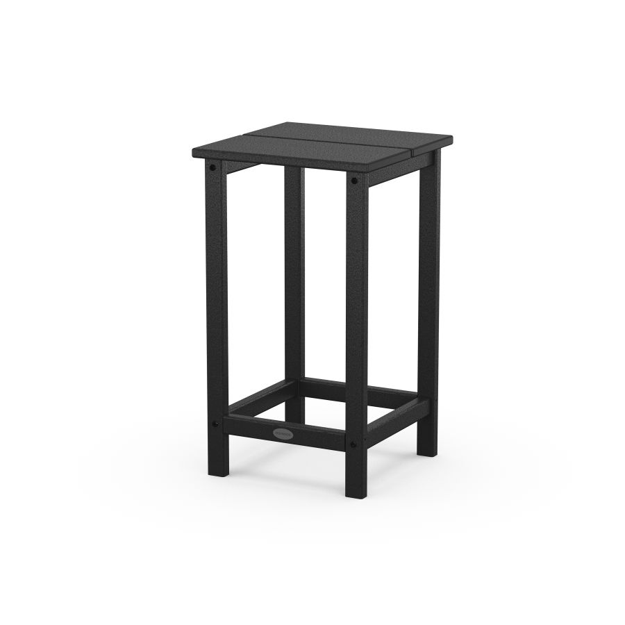 POLYWOOD Studio Square Counter Side Table in Black
