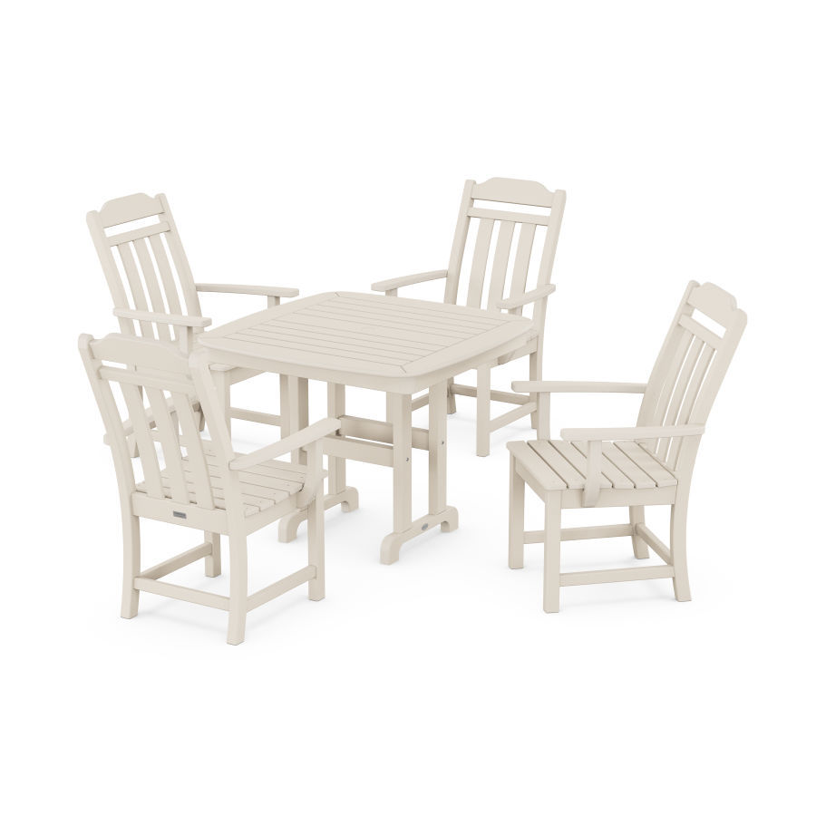 POLYWOOD Country Living 5-Piece Dining Set in Sand