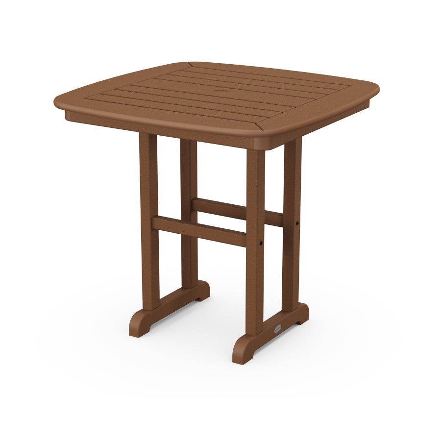 POLYWOOD Nautical 31" Dining Table in Teak