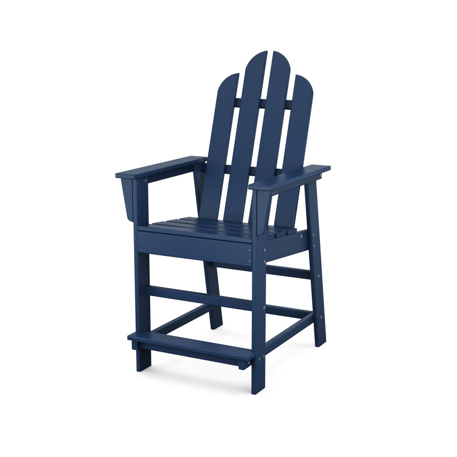 POLYWOOD Long Island Counter Chair in Navy
