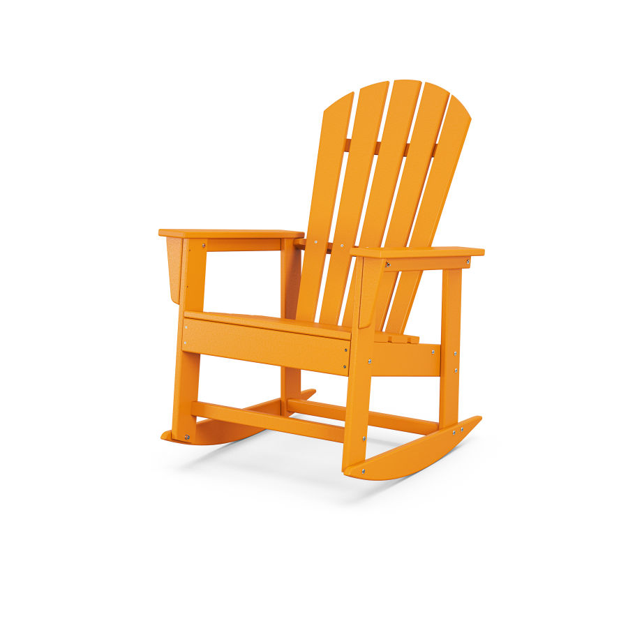 POLYWOOD South Beach Rocking Chair in Tangerine