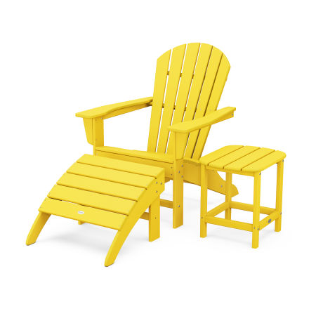 POLYWOOD South Beach Adirondack 3-Piece Set in Lemon