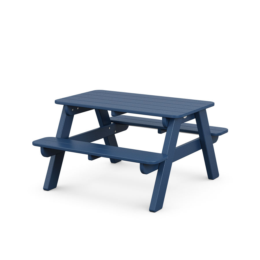 POLYWOOD Kids Outdoor Picnic Table in Navy