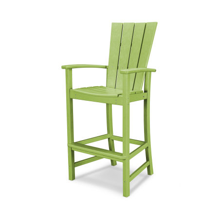 POLYWOOD Quattro Adirondack Bar Chair in Lime