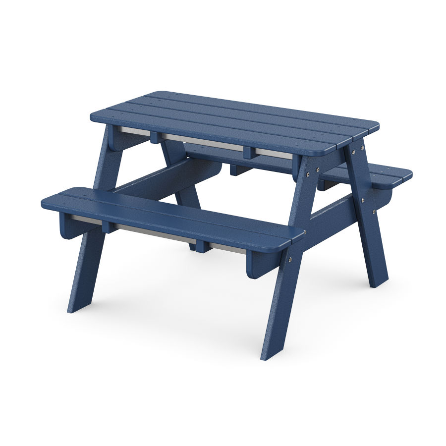 POLYWOOD Kids Outdoor Picnic Table in Navy