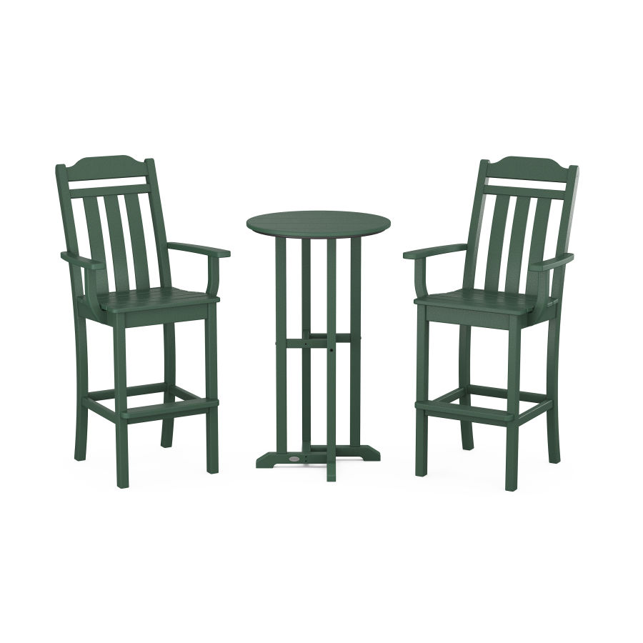 POLYWOOD Country Living 3-Piece Farmhouse Bar Set in Green