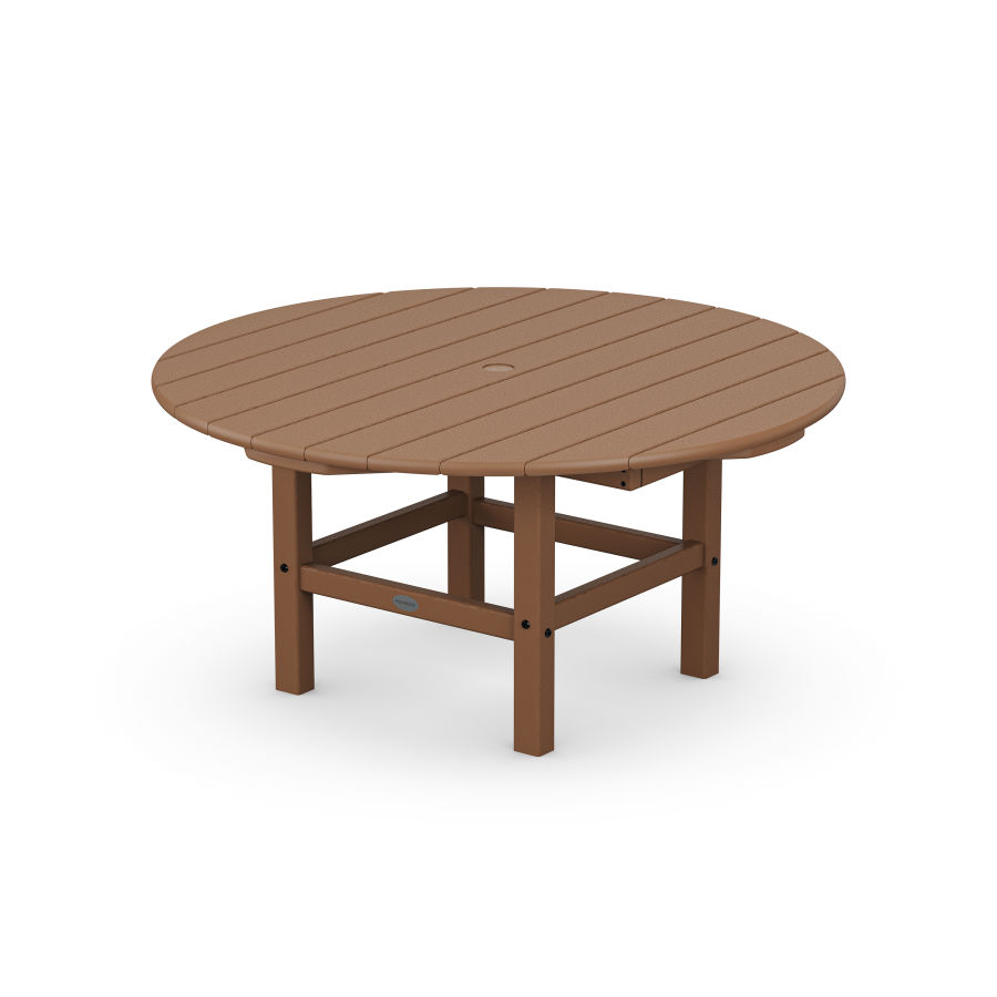 POLYWOOD Round 37" Conversation Table in Teak