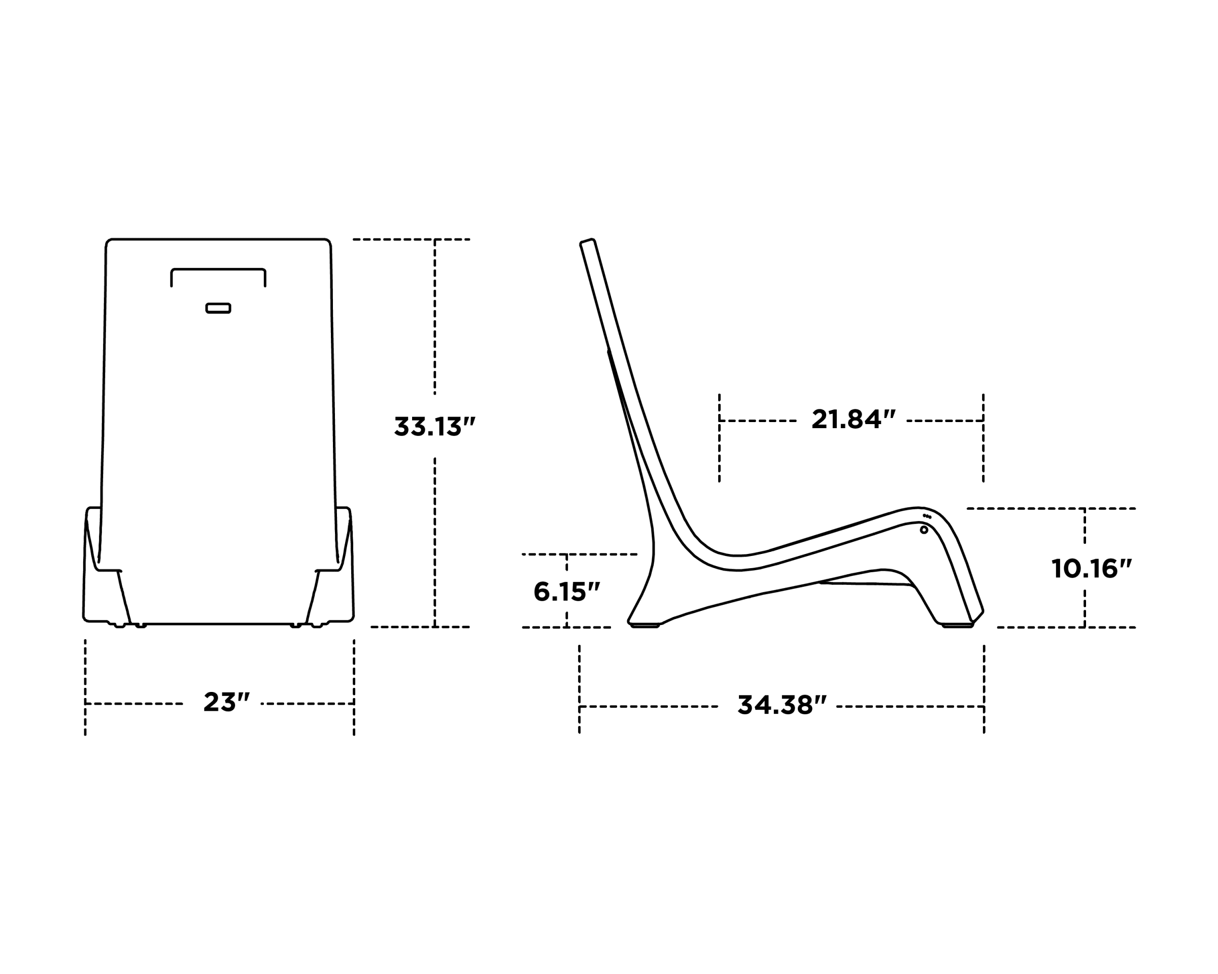 Dimensions for Laguna In-Pool Chair