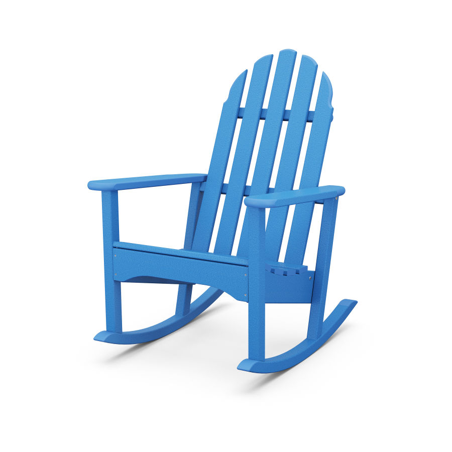 POLYWOOD Classic Adirondack Rocking Chair in Pacific Blue