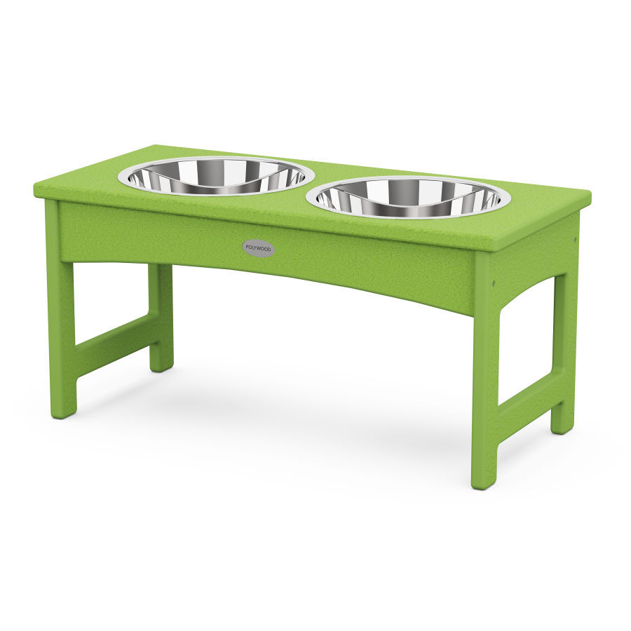 POLYWOOD Pet Feeder in Lime