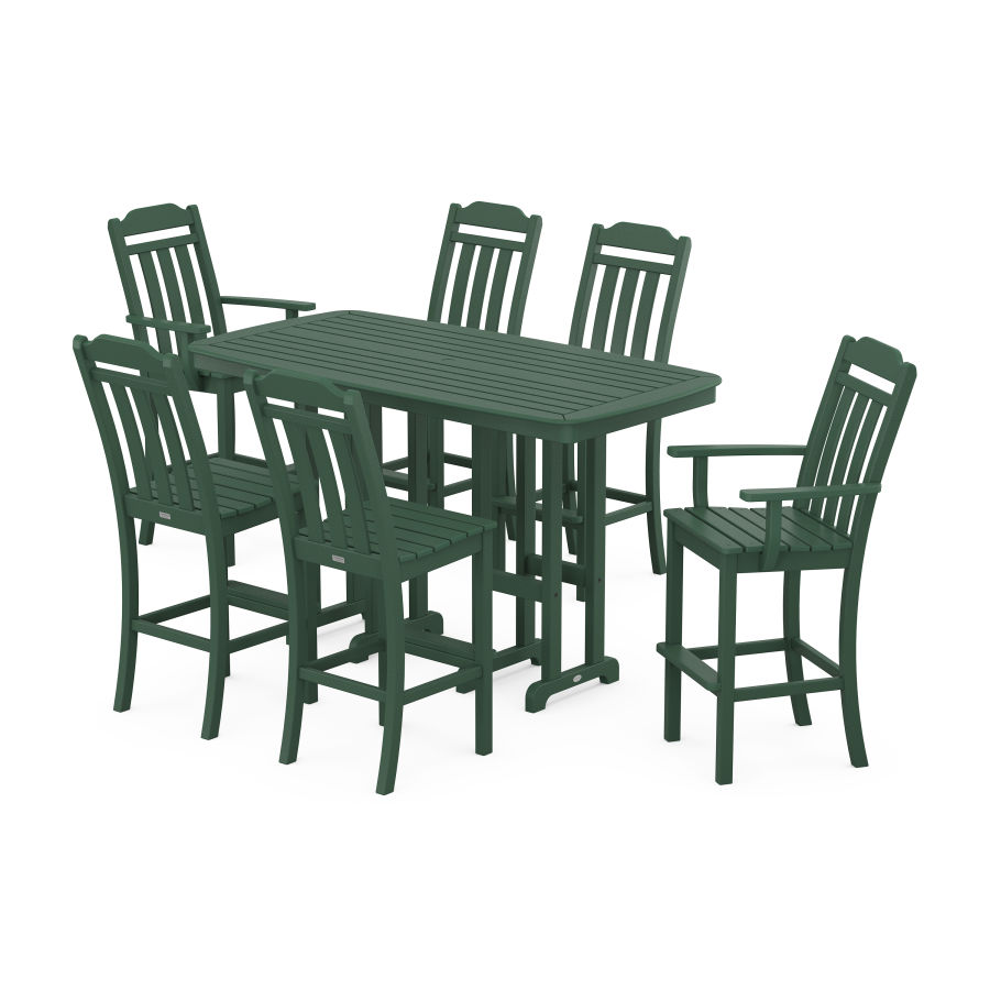 POLYWOOD Country Living 7-Piece Bar Set in Green
