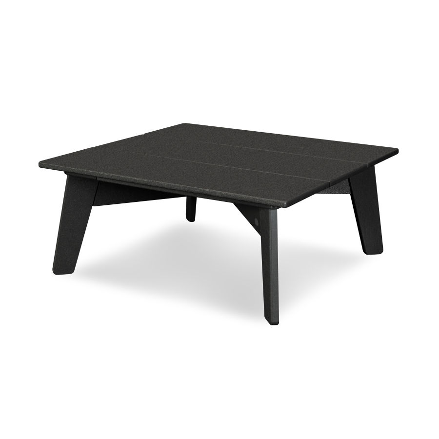 POLYWOOD Riviera Modern Conversation Table in Black