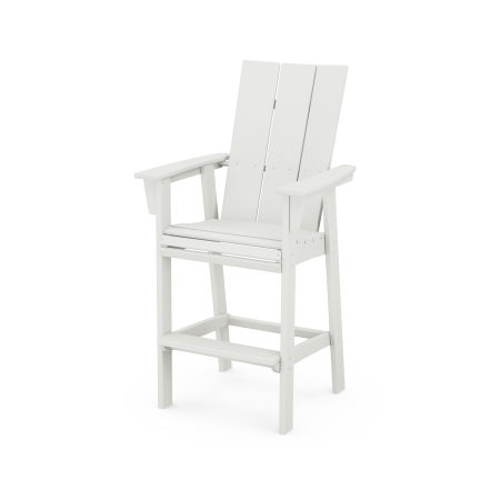 POLYWOOD Modern Adirondack Bar Chair in Vintage White