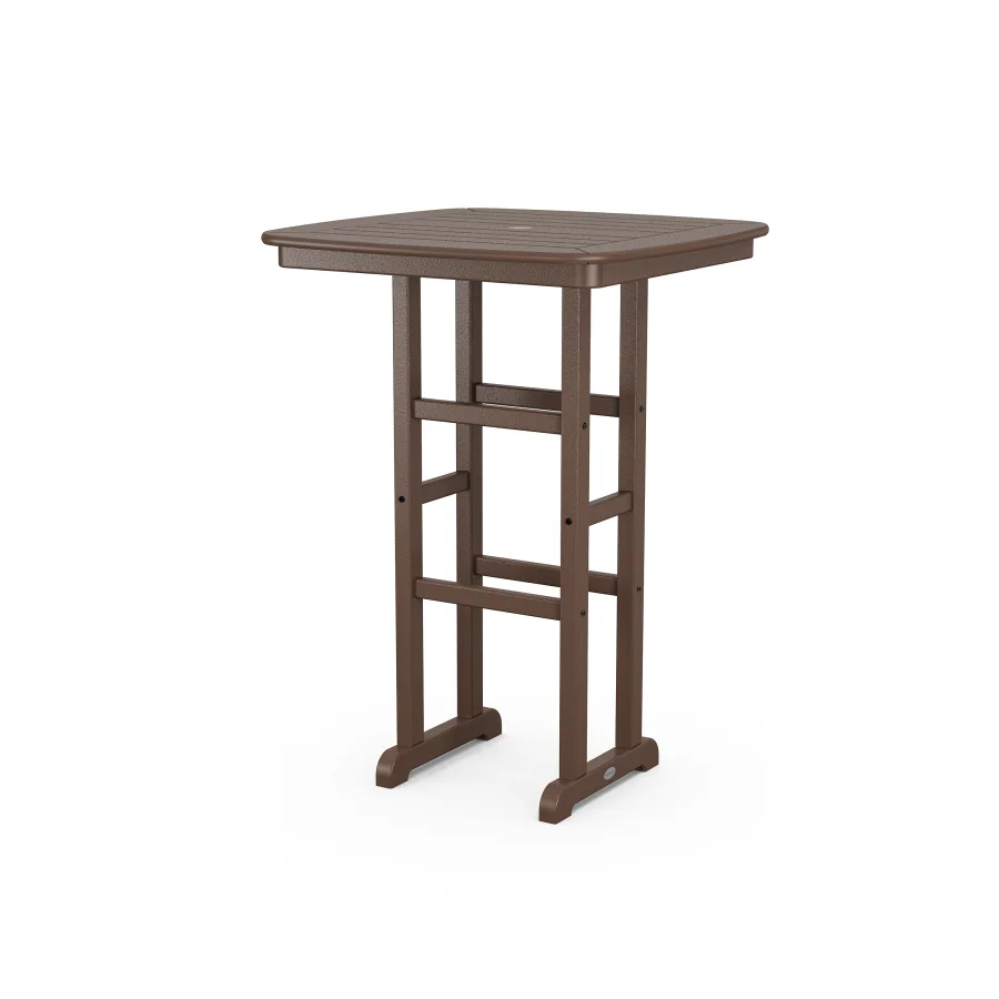 POLYWOOD Nautical 31" Bar Table in Mahogany