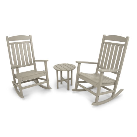 POLYWOOD Classics 3-Piece Rocker Seating Set in Sand