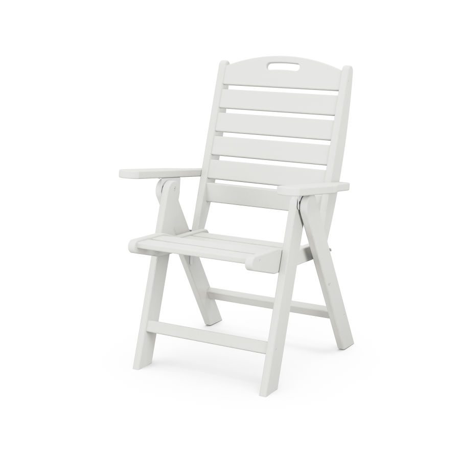 POLYWOOD Nautical Folding Highback Chair in Vintage White
