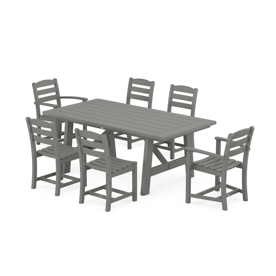 POLYWOOD La Casa Cafe 7-Piece Rustic Farmhouse Dining Set