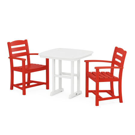 La Casa Café 3-Piece Dining Set in Sunset Red