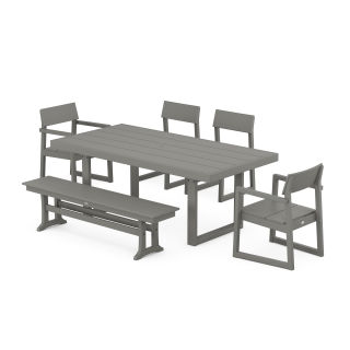 EDGE 6-Piece Dining Set with Bench