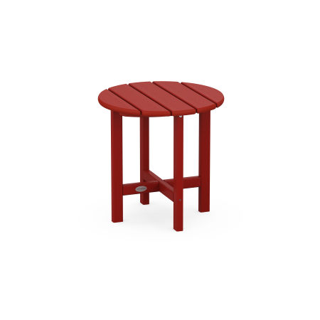 Round 18" Side Table in Crimson Red