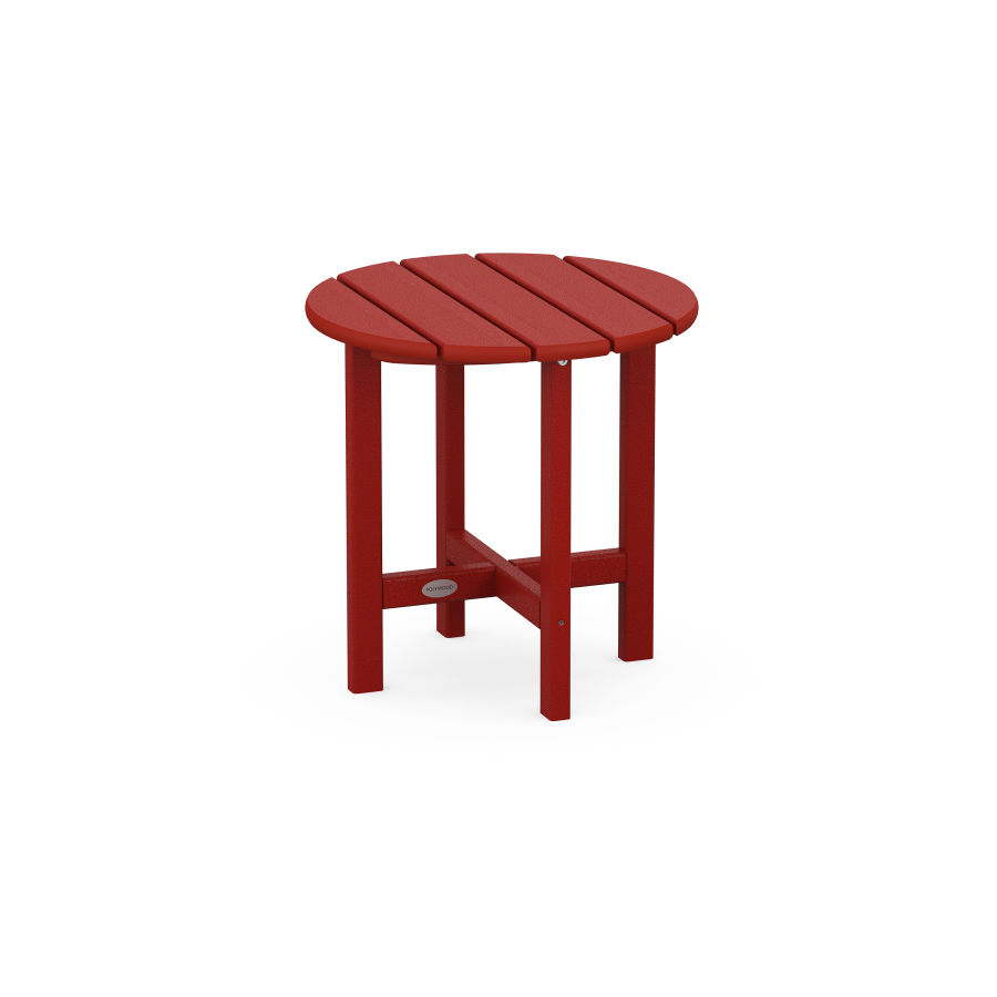 POLYWOOD Round 18" Side Table in Crimson Red