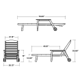 Thumbnail for Savannah Chaise with Arms and Wheels