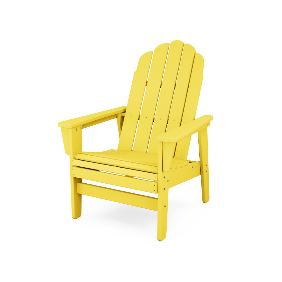 POLYWOOD Vineyard Grand Upright Adirondack Chair in Lemon