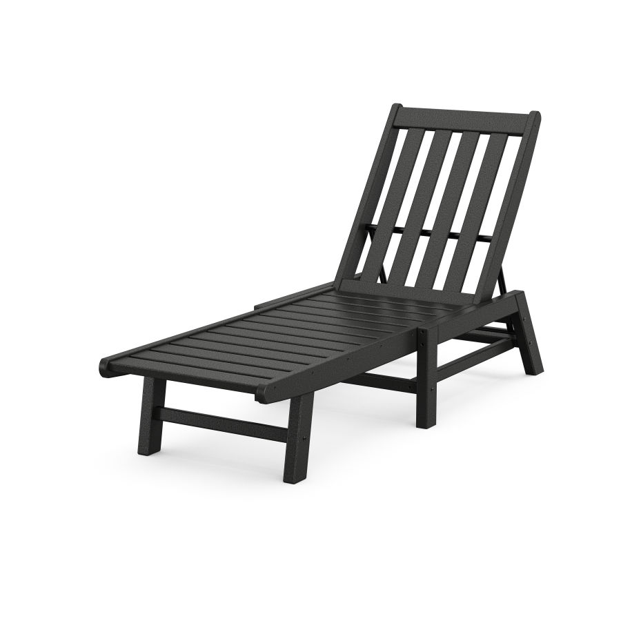 POLYWOOD Vineyard Chaise in Black