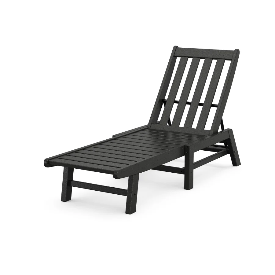 POLYWOOD Vineyard Chaise in Black