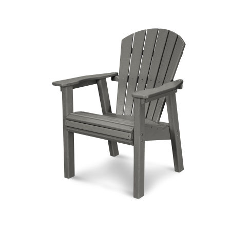 POLYWOOD Seashell Upright Adirondack Chair in Slate Grey