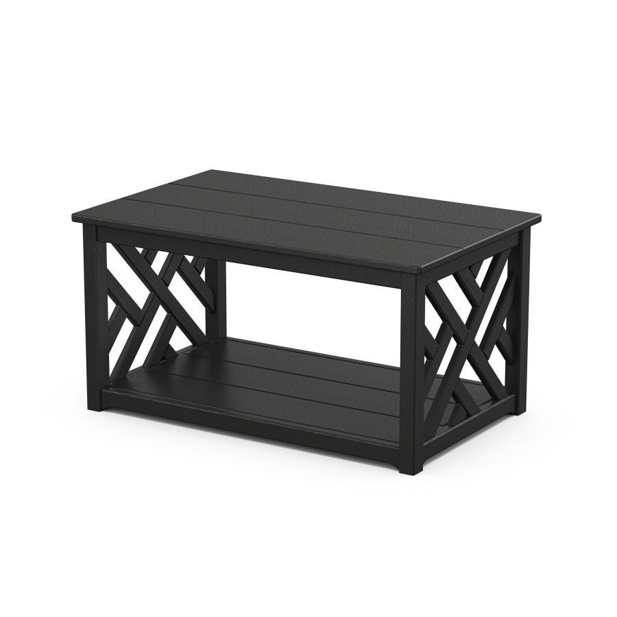 POLYWOOD Chippendale Coffee Table in Black