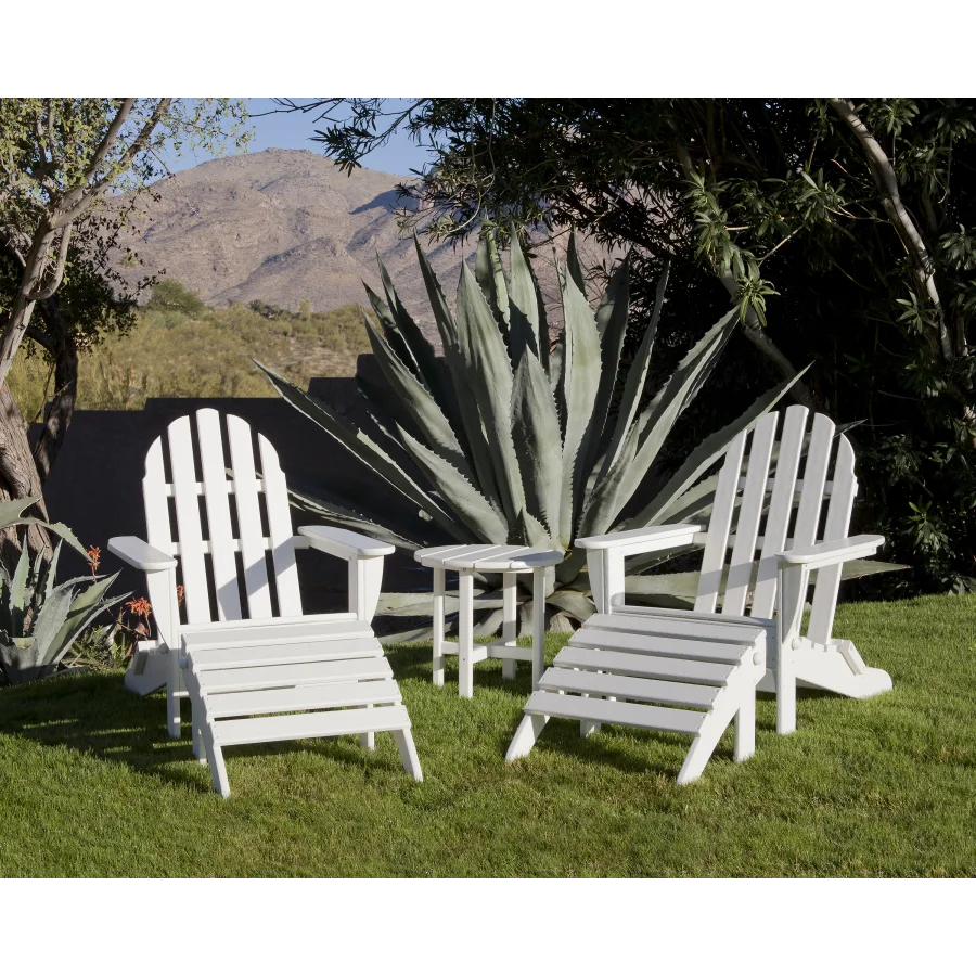 Classics 5-Piece Folding Adirondack and Ottoman Set