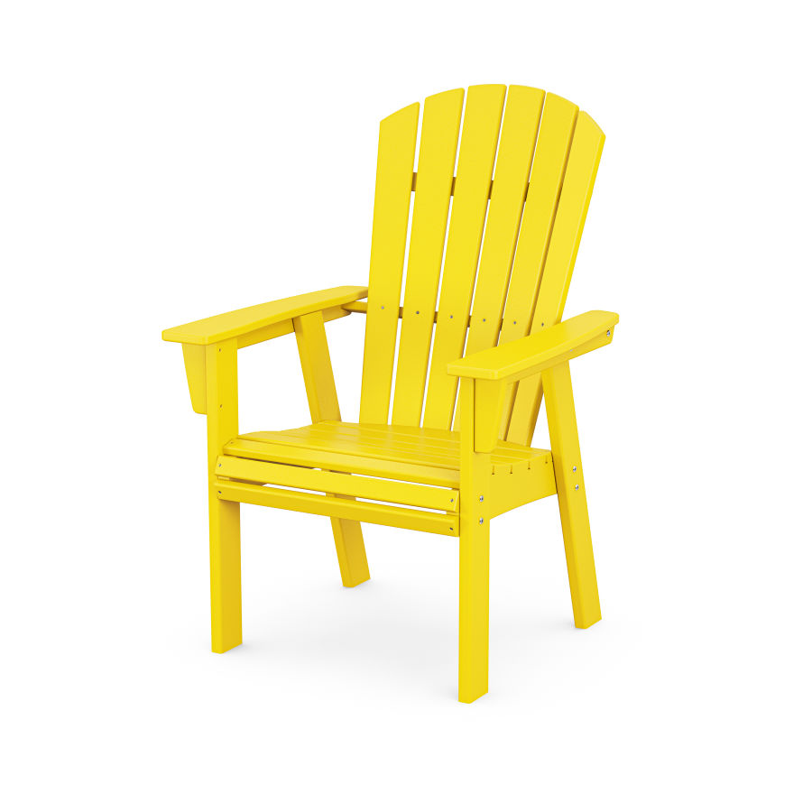 POLYWOOD Nautical Curveback Adirondack Dining Chair in Lemon