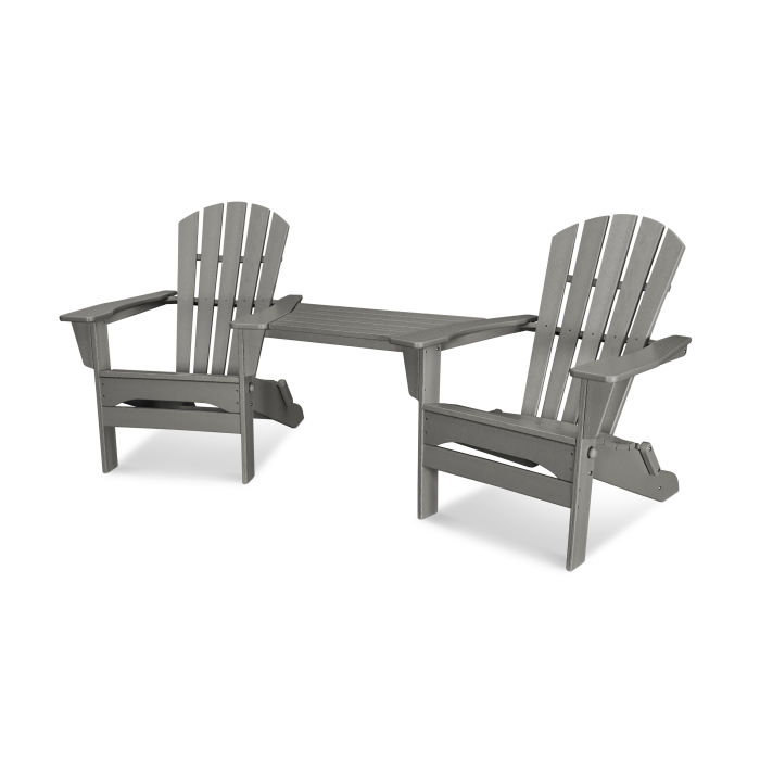 Palm Coast Folding Adirondack Tête-à-Tête Set