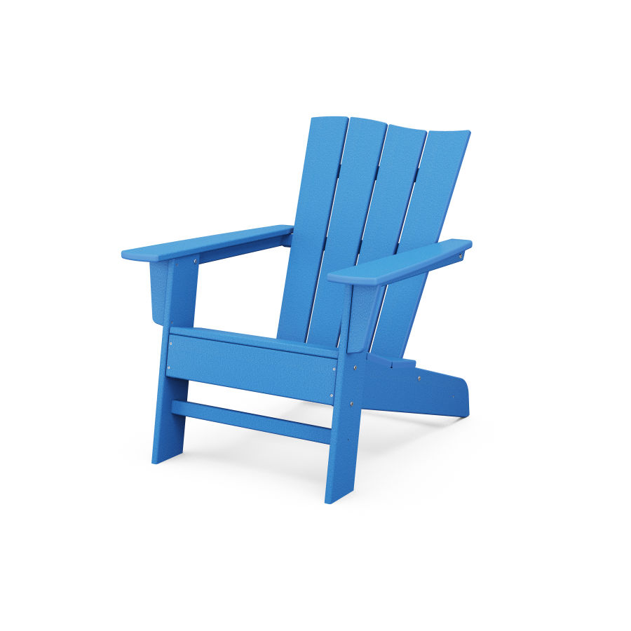 POLYWOOD The Wave Chair Left in Pacific Blue